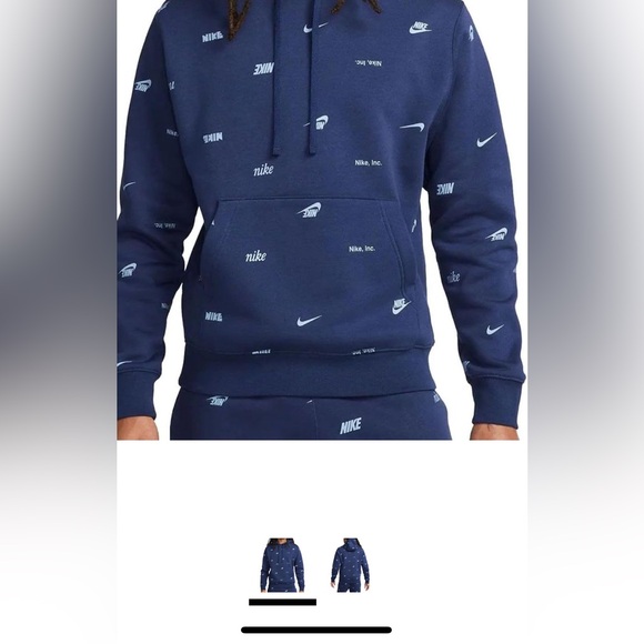 SOLD-Nike Men’s hoodie. Size small.
New, without tags.  Marine Blue. - Picture 1 of 3